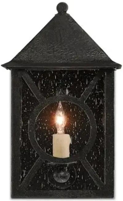 Ripley Outdoor Sconce - Midnight - Currey & Company - Black