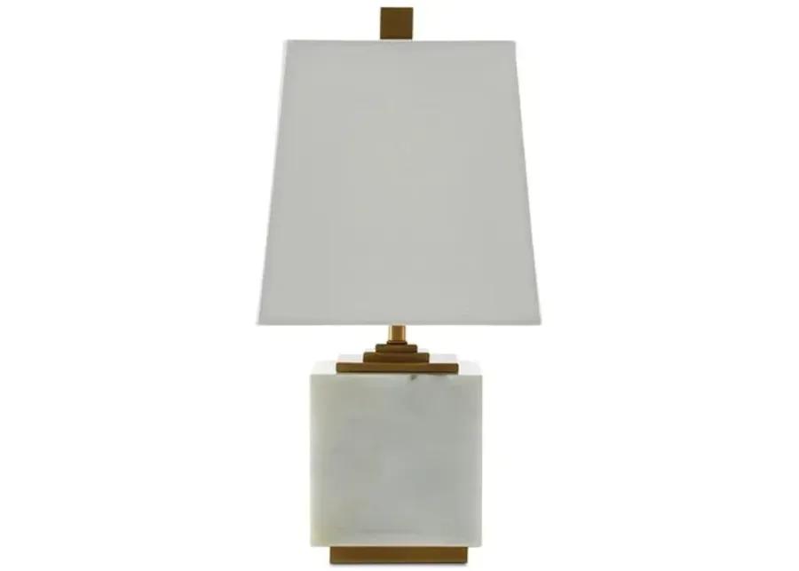 Annelore Table Lamp - White/Antique Brass - Currey & Company