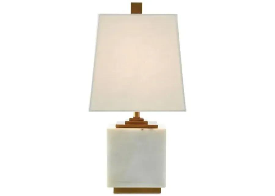 Annelore Table Lamp - White/Antique Brass - Currey & Company