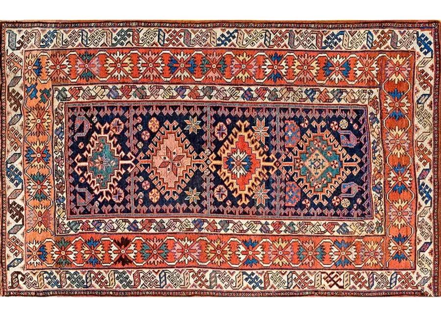 N.W. Persian Rug 4'0" x 6'4" - Red - Red