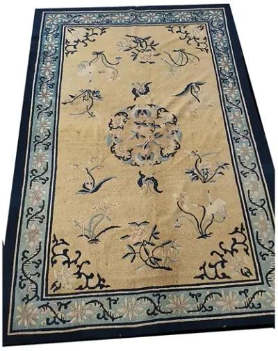 Chinese Peking Rug 5'2" x 7'6" - Beige - Beige