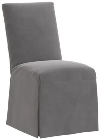 Owen Velvet Slipcover Side Chair - Gray