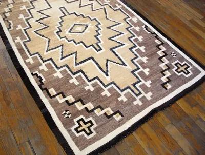 American Navajo Rug 3'8" x 5'8" - Beige - Beige