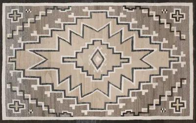 American Navajo Rug 3'8" x 5'8" - Beige - Beige