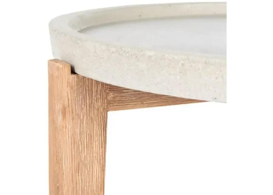 Lissa Outdoor Side Table - Gray