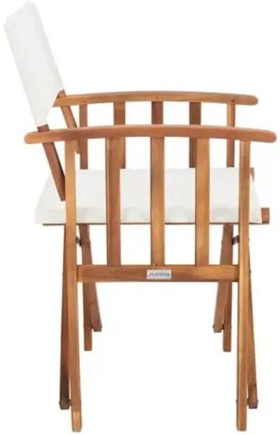 Set of 2 Outdoor Director Chairs - Natural - Beige