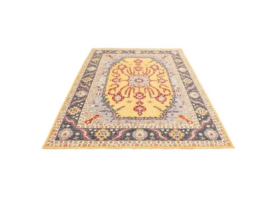 9'1"x12' Pako Persian Rug - Blue/Gold - ECARPETGALLERY - Blue