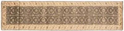 2'8"x15'5" Ushak Handmade Runner - Sand/Gray - ECARPETGALLERY