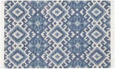 Marmara Kilim Woven Rug - DASH & ALBERT - Blue - Blue