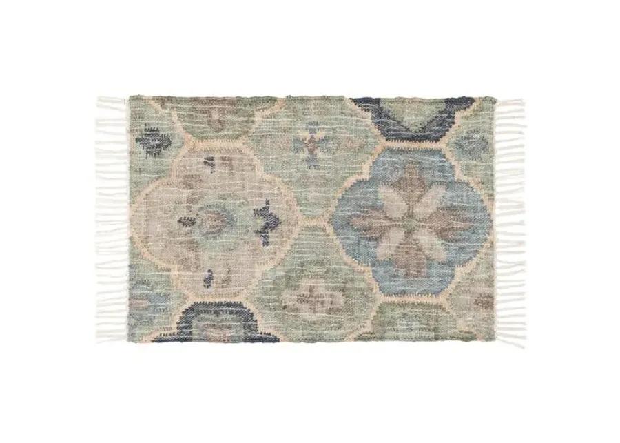 Pali Jute Woven Rug - DASH & ALBERT - Blue - Blue