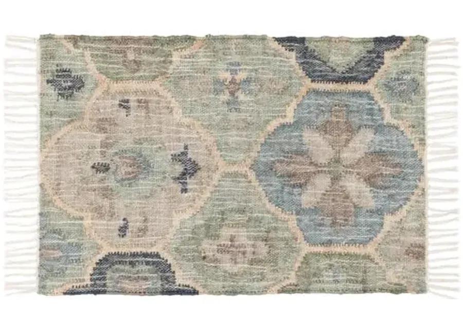 Pali Jute Woven Rug - DASH & ALBERT - Blue - Blue