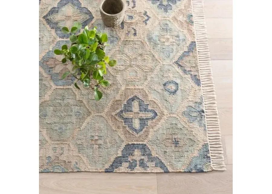 Pali Jute Woven Rug - DASH & ALBERT - Blue - Blue