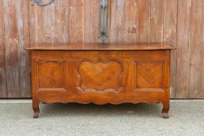 Early 1800's French Fruitwood Chest - de-cor - Brown