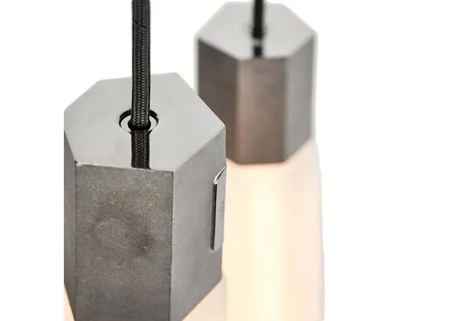 Basalt Triple Pendant - Stainless Steel - Tala Lighting - Silver