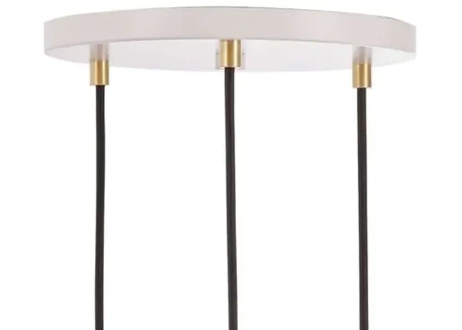 Triple Sphere IV Pendant - White/Brass - Tala Lighting - Gold