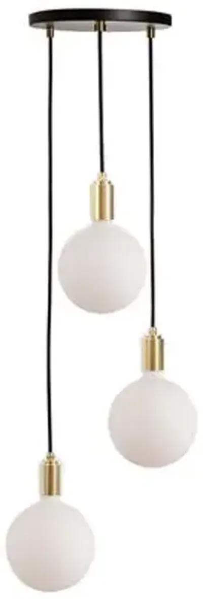 Triple Sphere IV Pendant - Black/Brass - Tala Lighting