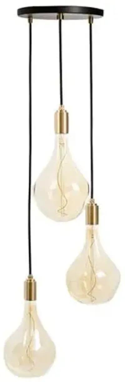 Triple Voronoi II Pendant - Black/Brass - Tala Lighting