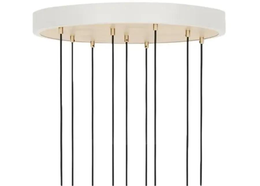 Nine Sphere IV Pendant - White/Brass - Tala Lighting - Gold