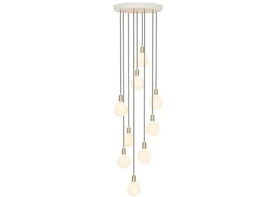 Nine Sphere IV Pendant - White/Brass - Tala Lighting - Gold