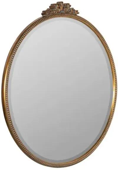 Bridgitte Ornate Round Wall Mirror - Antiqued Gold