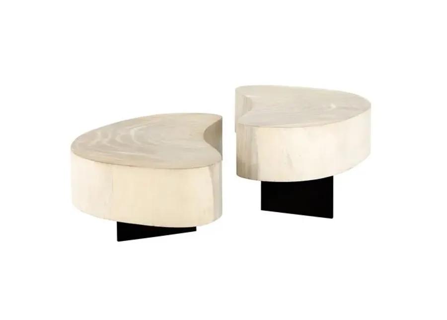 Franco 2-Pc Coffee Table - Oyster Guanacaste - Beige