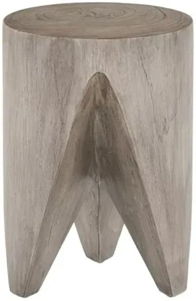 Eden Teak Outdoor End Table - Gray