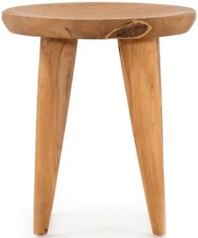 Amara Outdoor End Table - Natural - Brown