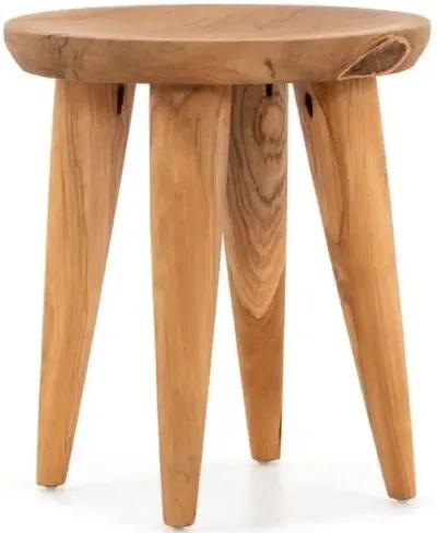 Amara Outdoor End Table - Natural - Brown