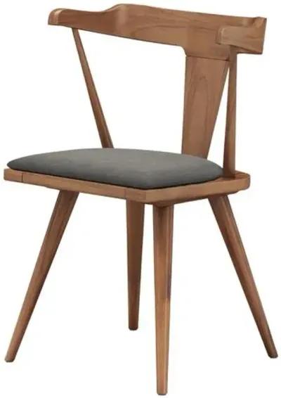 DISCO - Oakley Teak Outdoor Dining Chair - Charcoal