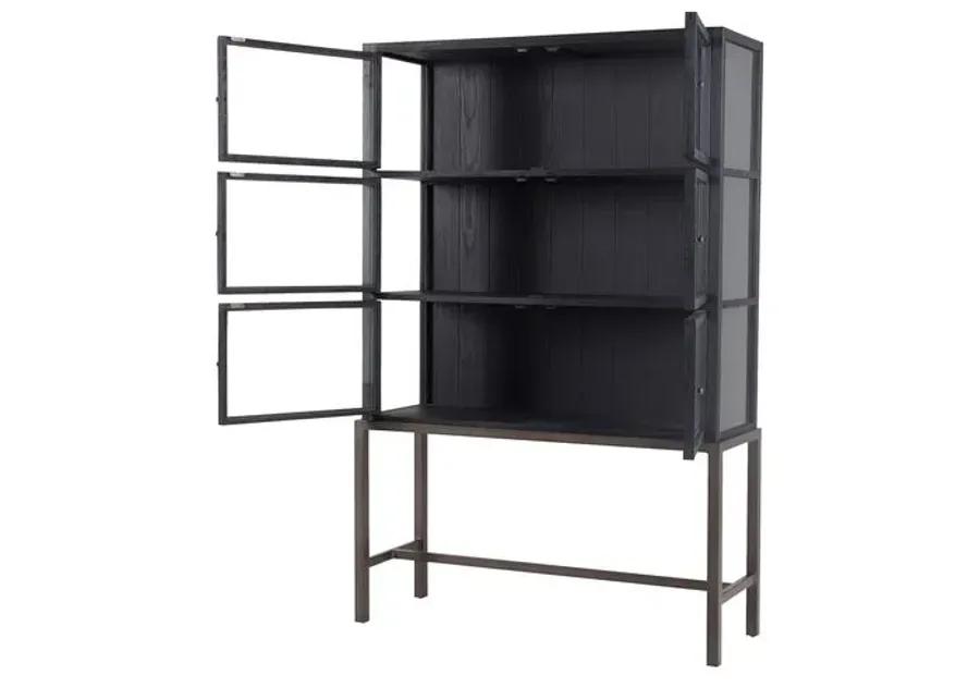 Kohen Curio Cabinet - Drifted Black