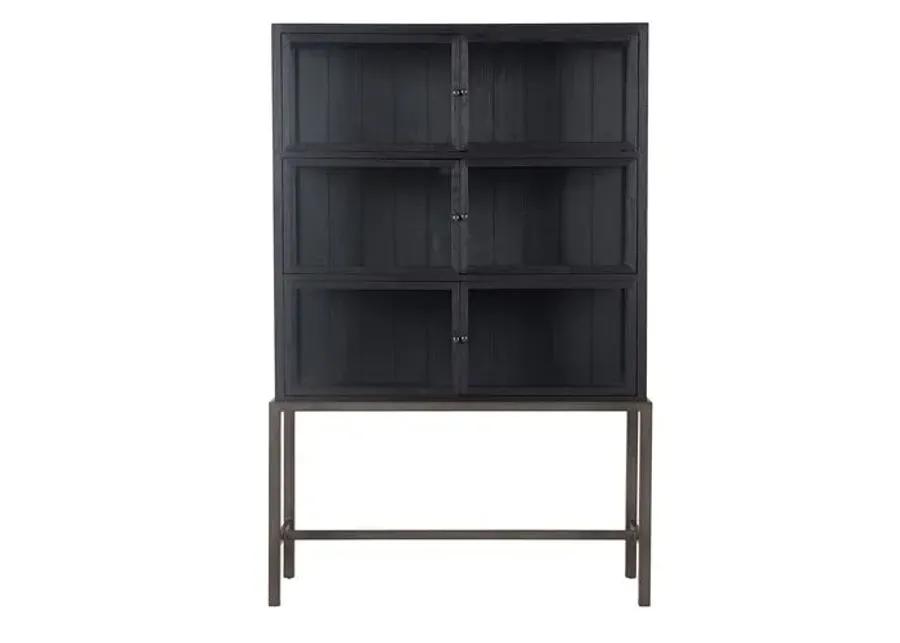 Kohen Curio Cabinet - Drifted Black