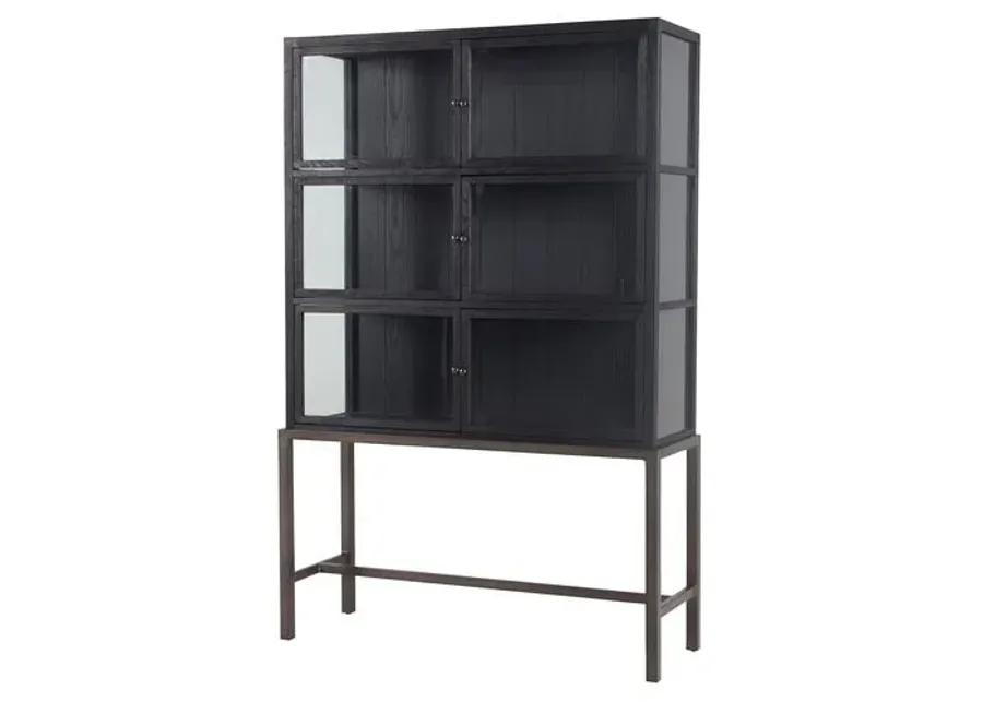 Kohen Curio Cabinet - Drifted Black