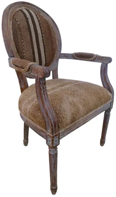 Vintage Berber Kilim Armchair - Brown