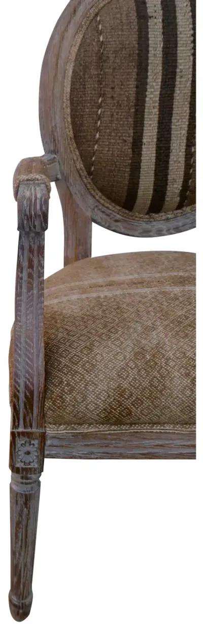 Vintage Berber Kilim Armchair - Brown