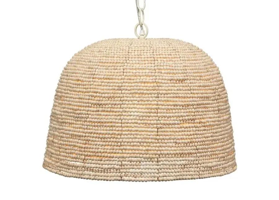 High Tide Beaded Dome Pendant - Natural - Jamie Young Co. - Beige