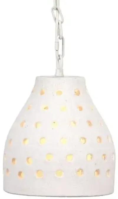 Porous Pendant - Textured Matte White - Jamie Young Co.