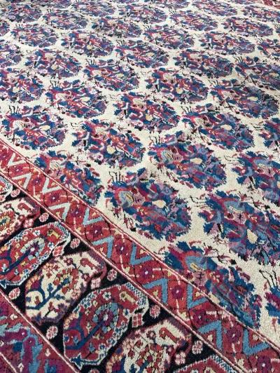 6'10" x 13'2" Antique Persian Rug - F.J. Kashanian - Red - Red