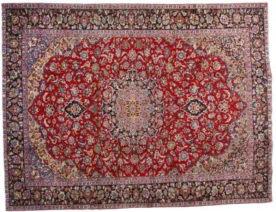 9'3" x 12'3" Classic Persian Rug - F.J. Kashanian - Red - Red