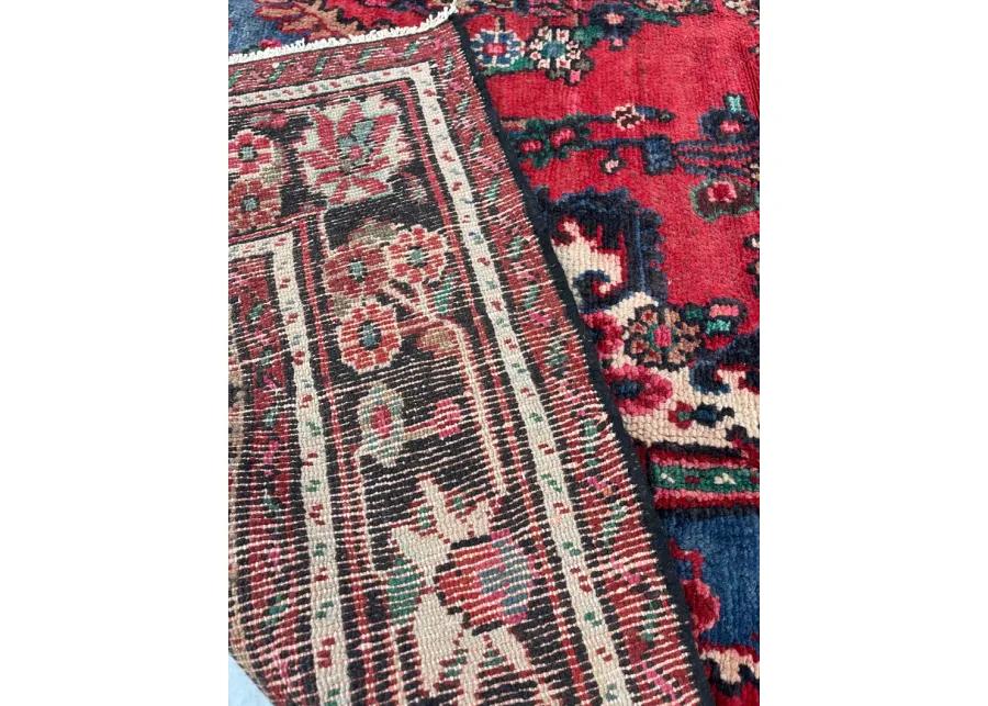 6'9" x 9'10" Vintage Persian Rug - F.J. Kashanian - Red - Red