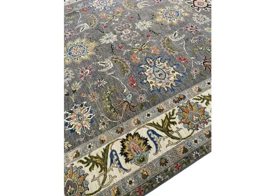 8'x10' Agra Rug - Gray/Ivory - F.J. Kashanian - Gray