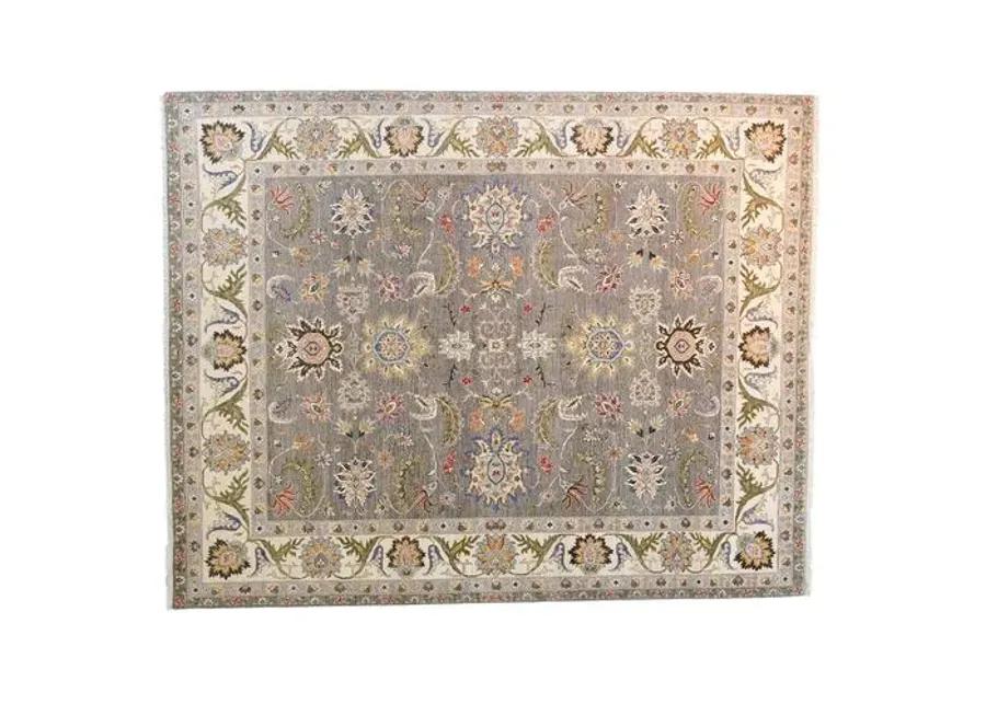 8'x10' Agra Rug - Gray/Ivory - F.J. Kashanian - Gray