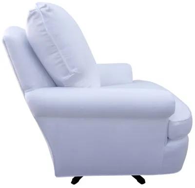 Snow White Linen Swivel/Rocker Chair