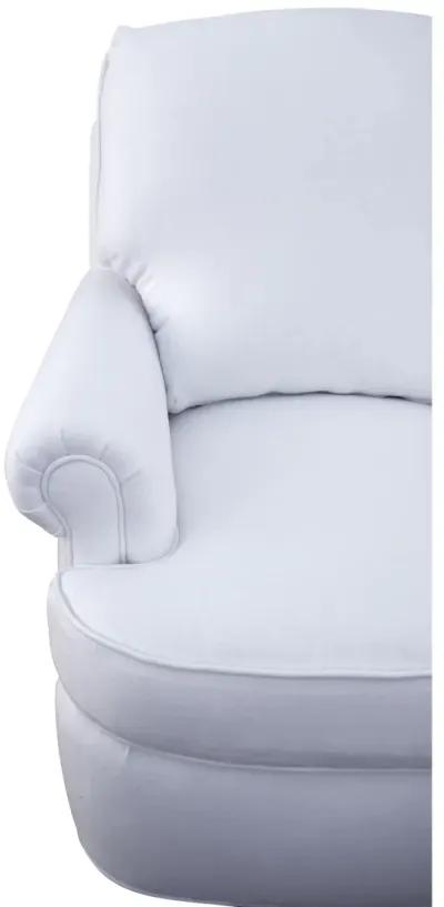 Snow White Linen Swivel/Rocker Chair