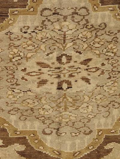 Turkish Oushak Rug Carpet - 7'4 X 10'3 - green - green