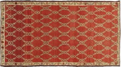 Turkish Red Anatolian Rug - 5'8 X 10'7 - Red