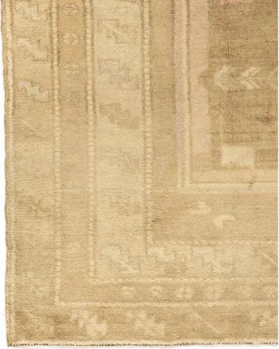 Turkish Oushak Rug - 6'6 X 12'4 - Beige - Beige