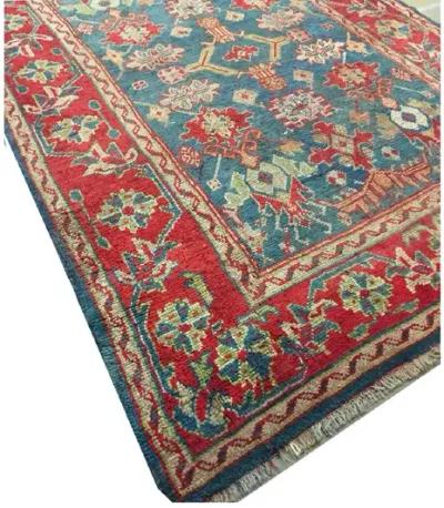 Turkish Oushak Rug - 6' X 9' - Red - Red