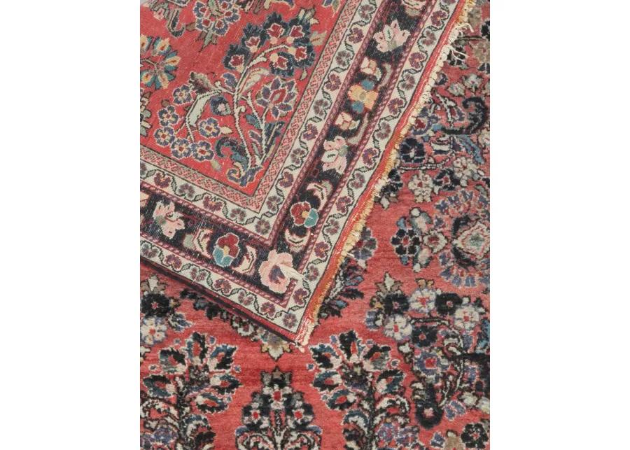 Persian Sarouk Rug 3'3 X 4'11 - Red - Red