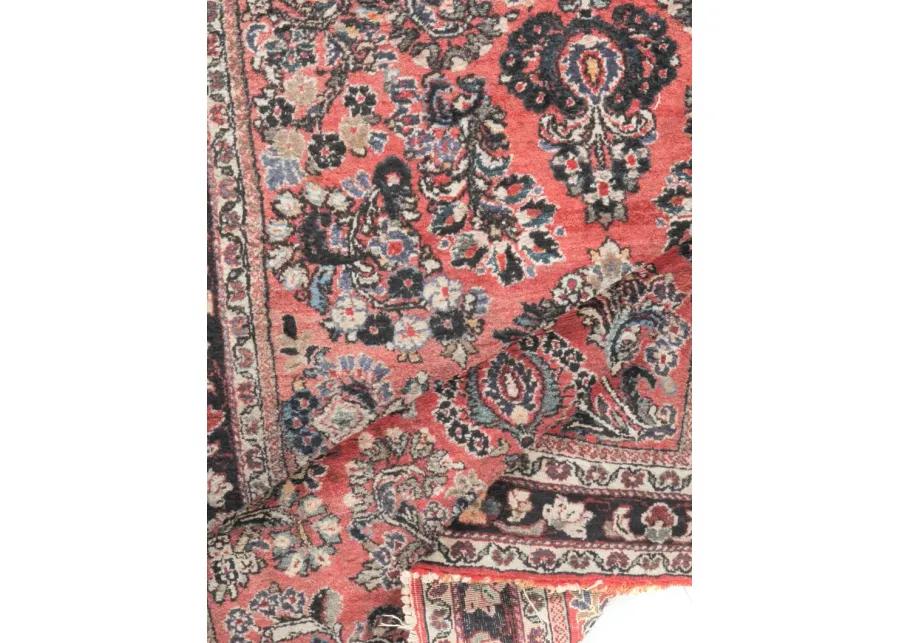 Persian Sarouk Rug 3'3 X 4'11 - Red - Red