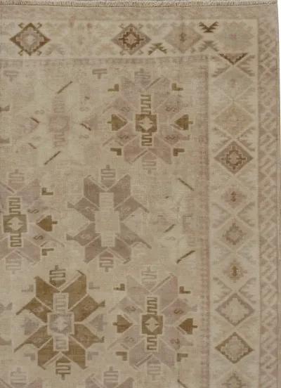 Turkish Oushak Rug 3'11" X 5'8" - Beige - Beige